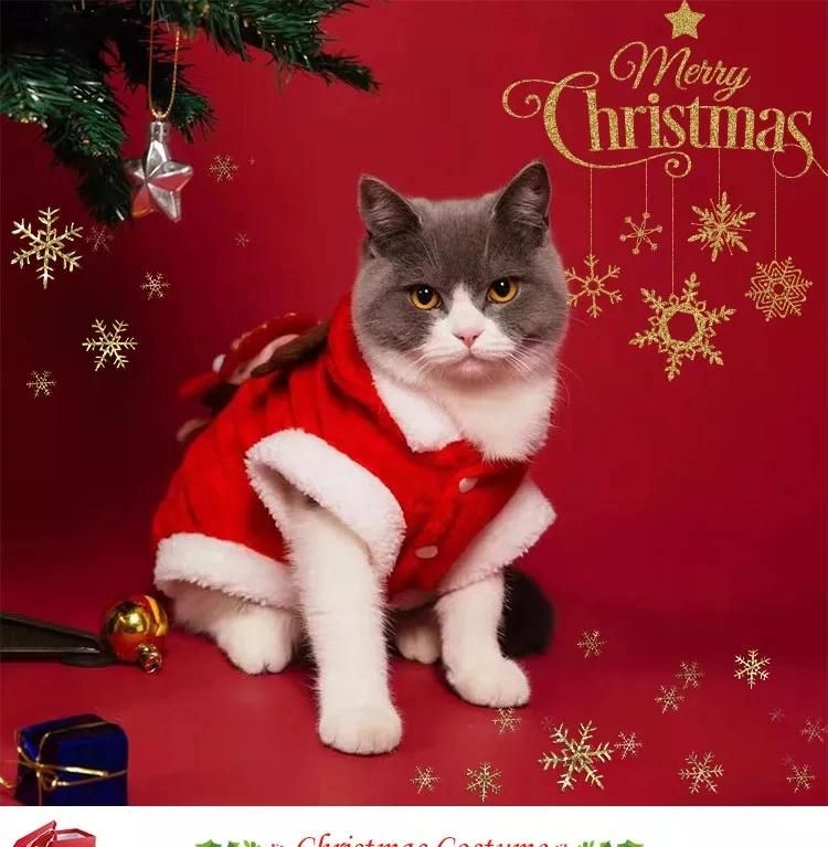 Custom Pet Clothes Reindeer Christmas Costume Puppy Winter Clothing Wholesale