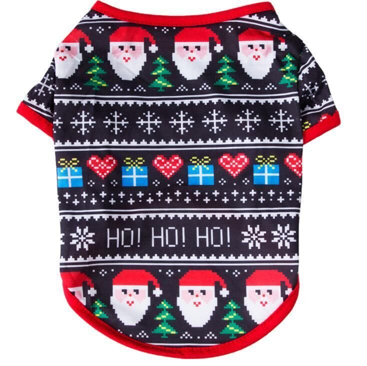 Christmas Style Dog T-Shirt in Assordted Patterns and Sizes with Small MOQ