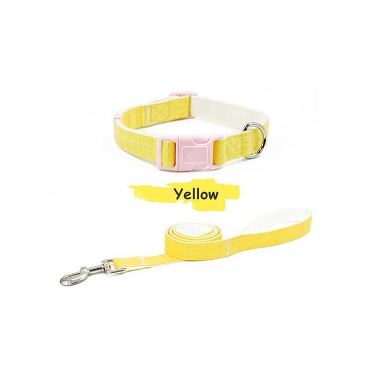 Custom Design Soft Neoprene Padded Adjustable Pattern Cute Sublimation Heat Transfer Polyester Dog Collar Leash