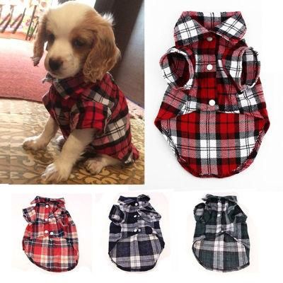 Pet Dog Clothes for Small Dog Spring/Summer Fashion Plaid Shirt Clothes