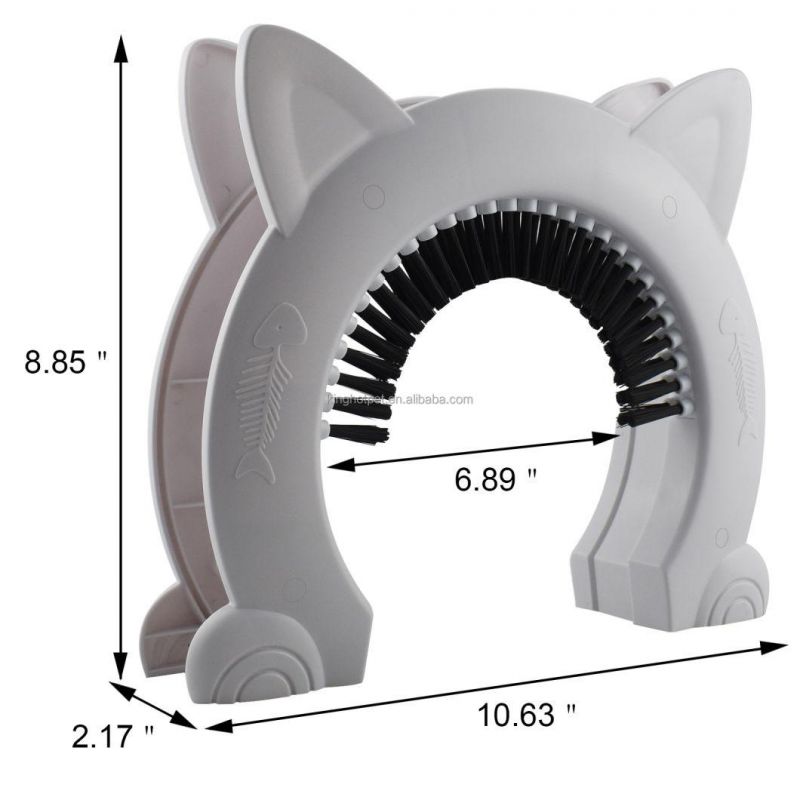 EU&Us Exclusive Patent Pet Wardrobe Door Brush Wall Cat Shape Flap Door