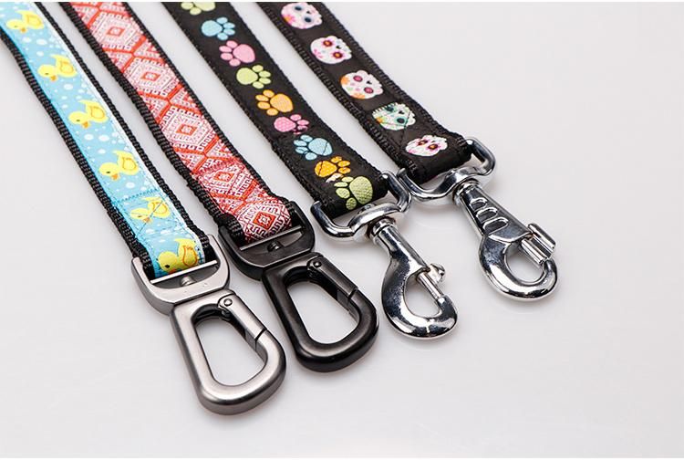 Best-Selling High Quality Cute Thick Strong Large Luxury Adjustable Custom Print Logo Dog Leash Nylon