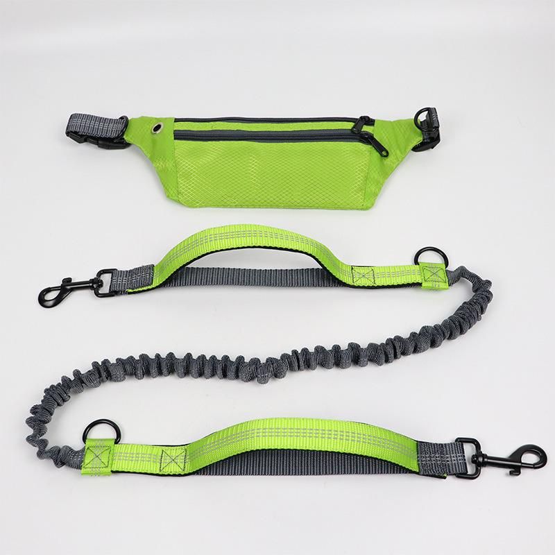 Dog Traction Rope Free Hands Dog Leash with Waist Bag