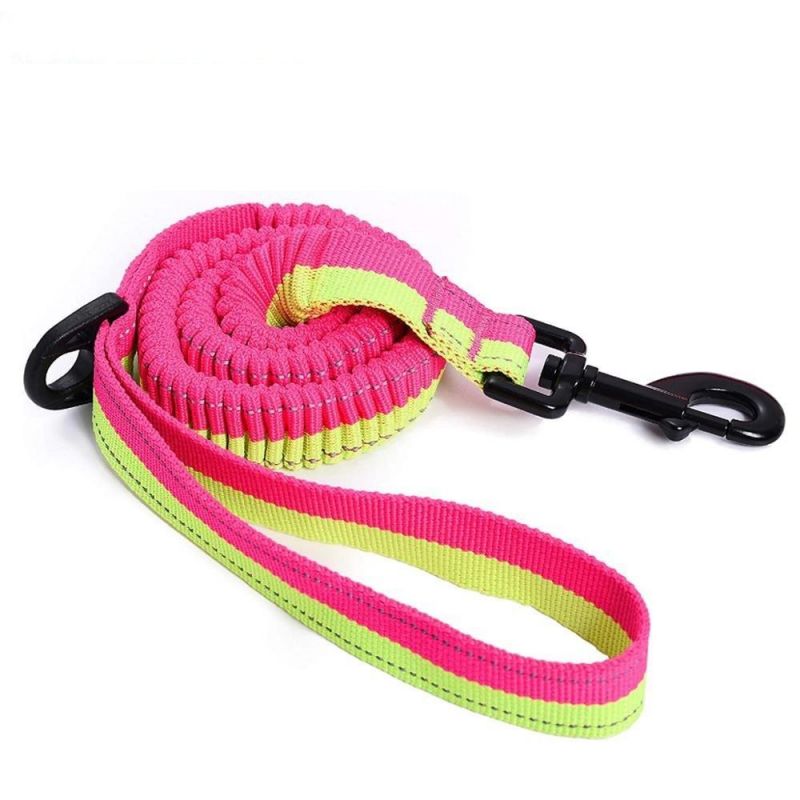 Durable Nylon Reflective Bungee Dog Leash for Medium and Large Dog