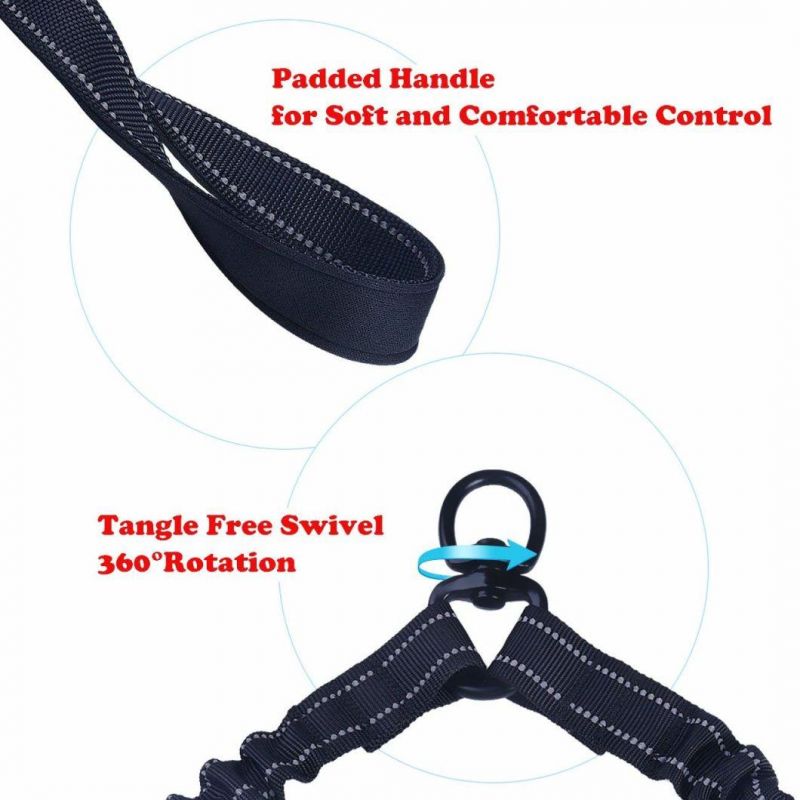 Dual&Double Bungee Pet or Dog Leash Fit Large & Medium Dogs