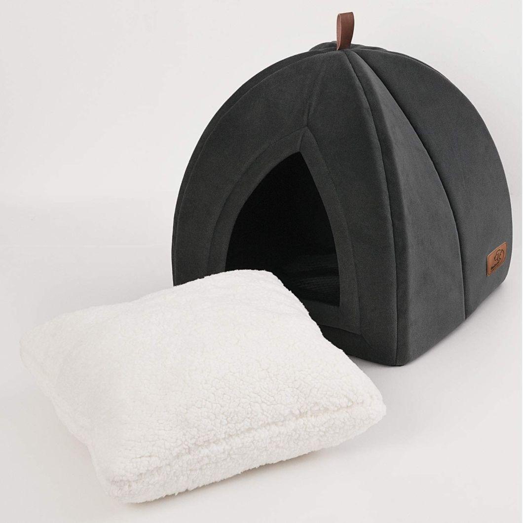 Cat Tent Kitty Bed Cat Hut with Removable Washable Cushioned Pillow