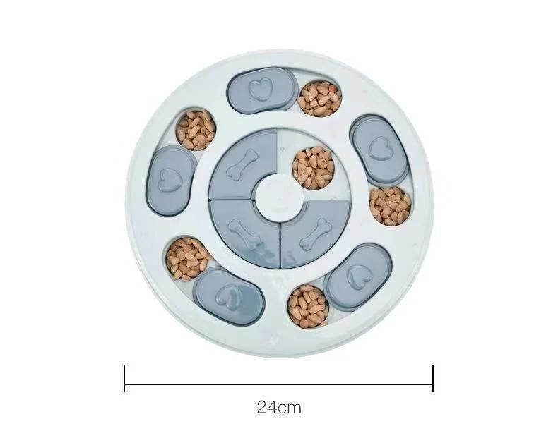 Luxury Multiple Cells to Hide Food PP Metal Colorful Shape Wholesale Dog Bowl