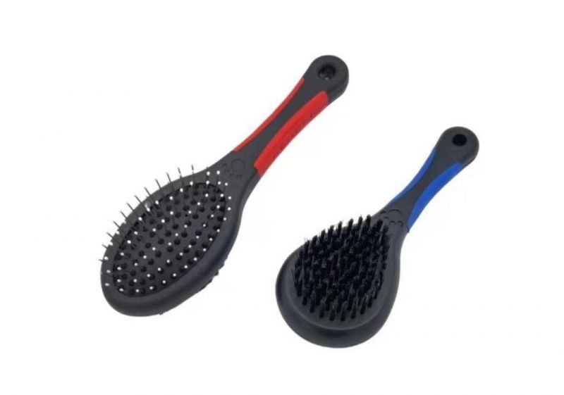 Hot Selling Dog Pet Products 2 Sided Dog Grooming Brush Pet Comb Blue-L
