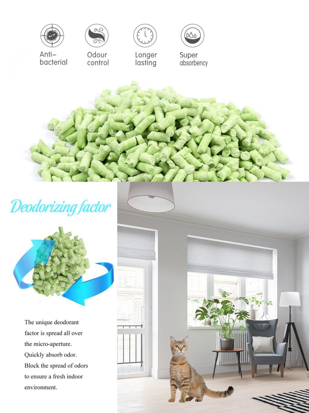 Green Tea Tofu Cat Litter with Odor Control and Flushable