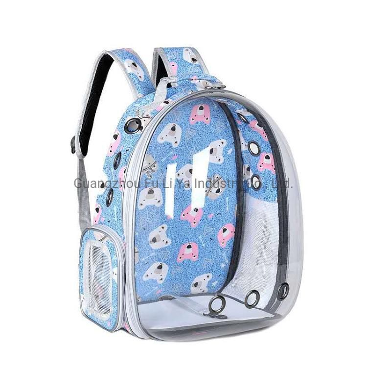 Transparent Multihole Ventilated Cat Dog Pet Backpack Carrier Bubble Bag Airline Approved Travel Hiking