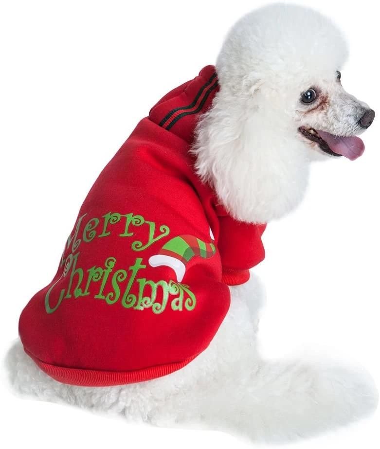 Christmas Dog Hoodie Sweater Cute Shirt Pet Sweatshirt