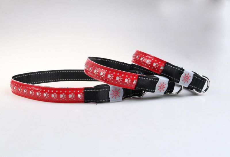 Nylon LED Pet Dog Collar Dogs Luminous Fluorescent Collars Pet Supplies