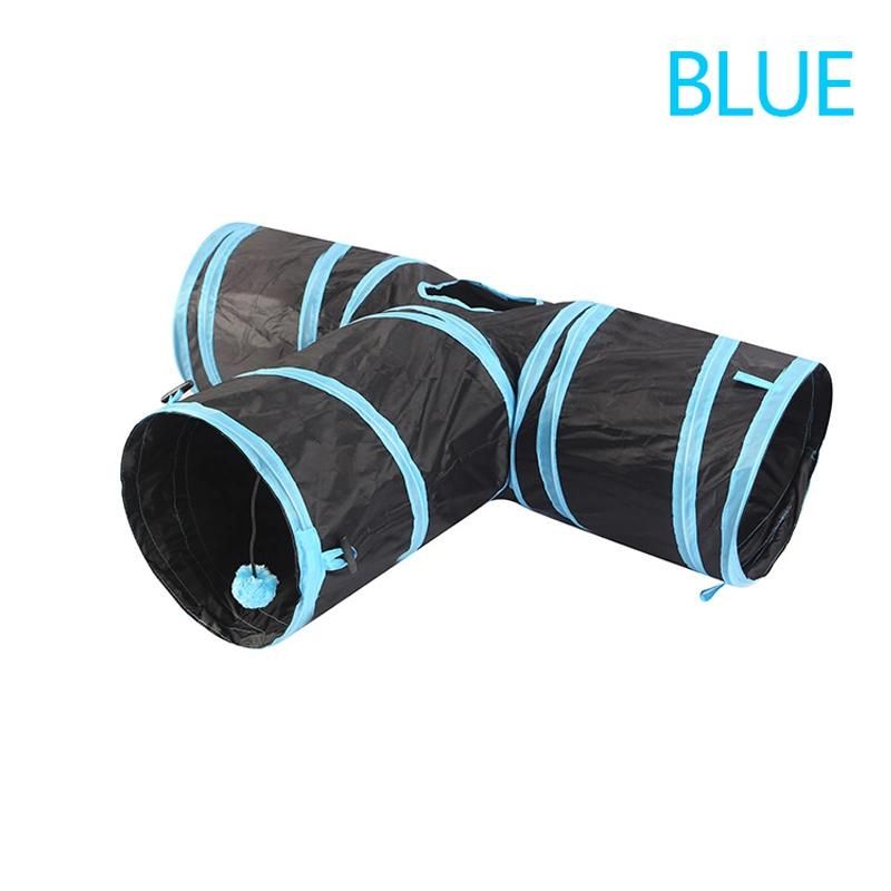 Cat Play Tube with Ringing Ball Toy Foldable Tunnel