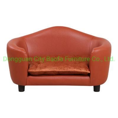 High End Pet Sofa Luxury Pet Bed Soft Velvet and PVC Pet Sofa with Removable Cushion Available with Multicolor