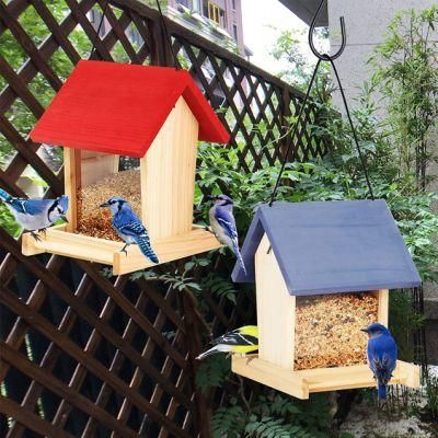 Best Price Beautiful Wooden Bird Feeder Bird Cage Wooden Furniture with Feeder
