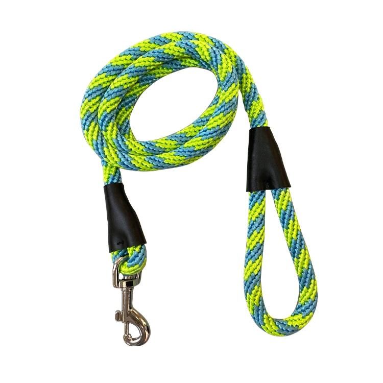 Heavy Duty Reflective Nylon Strong Durable Rope Dog Leash with Comfortable Padded Handle for Dogs//