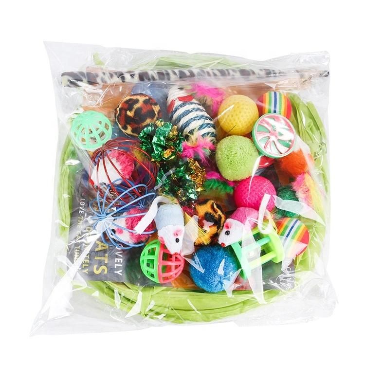 7-27 PCS Retractable Cat Toys with 2 Way Tunnel