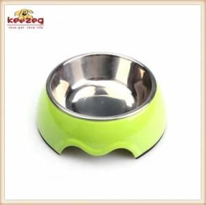 Melamine&Stainless Steel Pet Dog Food Water Bowl (KE0020)