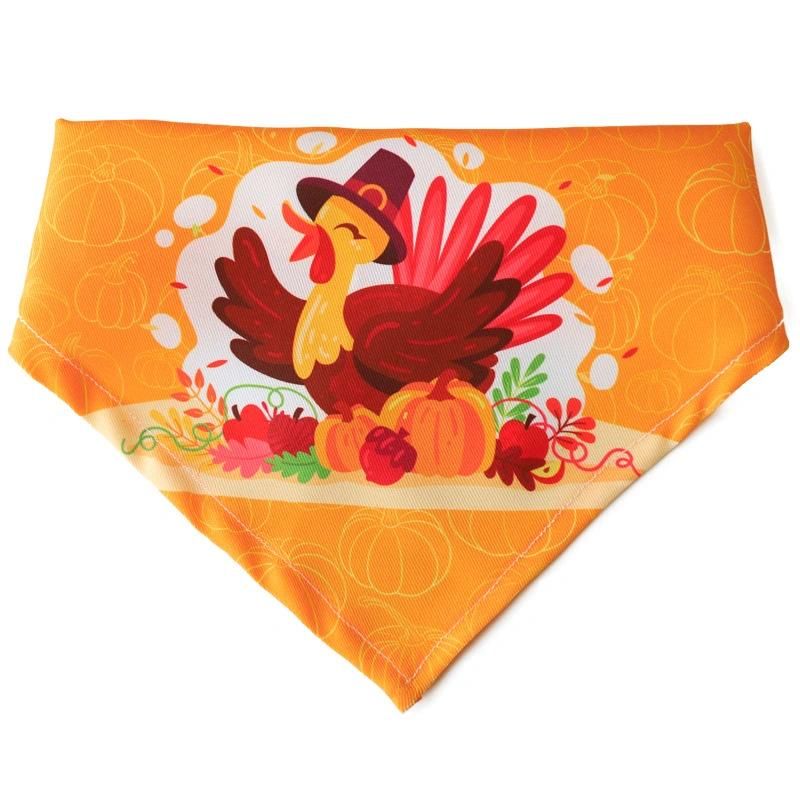 Pet Triangle Bandanas Thanks Giving Print Scarf Collar Neckerchief