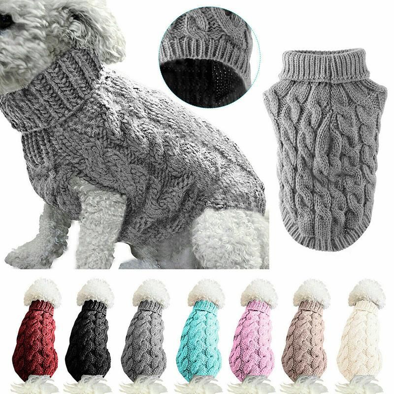 Warm Dog Cat Sweater Clothing Winter Knitted Pet Puppy Clothes