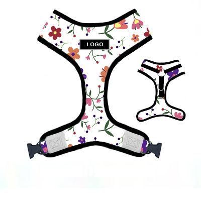 Factory Direct Sale Customize Adjustable Dog Harness Print All Seasons Eco-Friendly Stocked Pet Supply