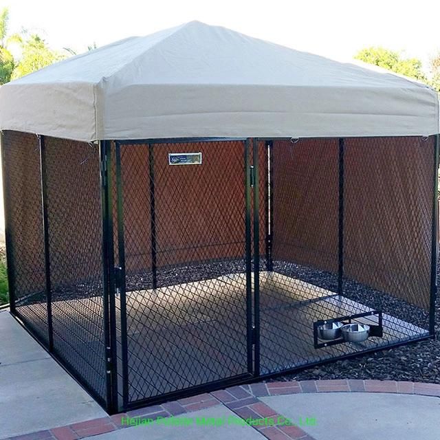 Hot Sale Large Outside Beige Kennel Barn Covered Dog Kennel