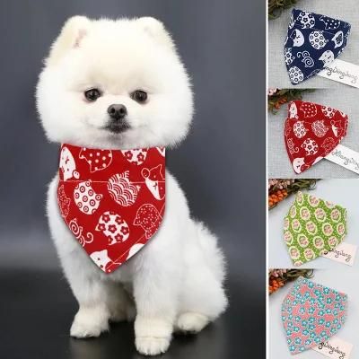 Grid Pattern Shenzhen Colourful Supply Pet Triangle Scarf