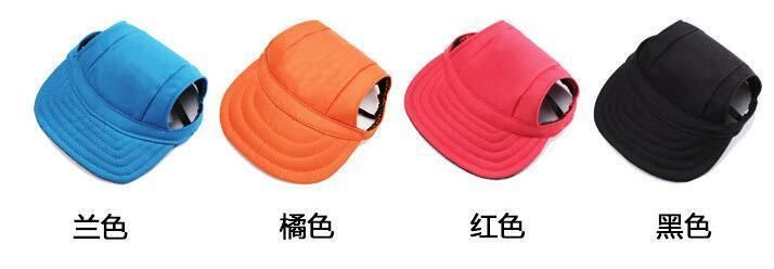 Dog Clothing Accessorized with a Baseball Duck Tongue Sunshade Hat