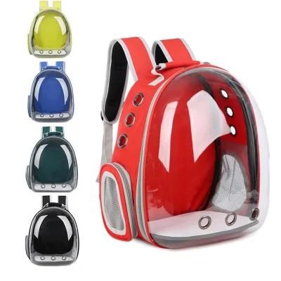 Outdoor Pet Travel Transparent Backpack Portable Food Capsule Breathable Bag