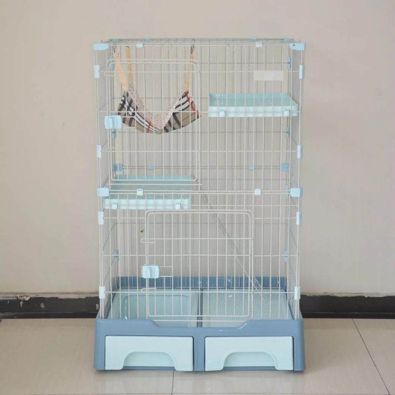 Customize OEM ODM Folding Cat Cage Layer Metal Dog Cat Cages Crate