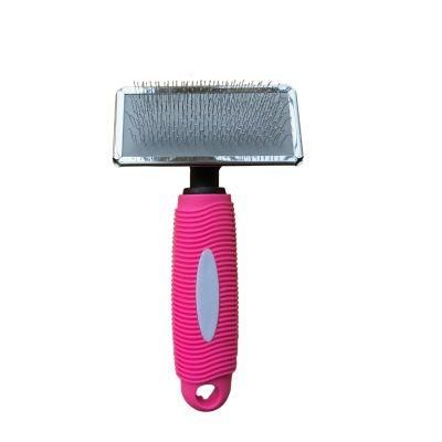 Stainless Steel Pet Shedding Grooming Comb and Brush Pink-S