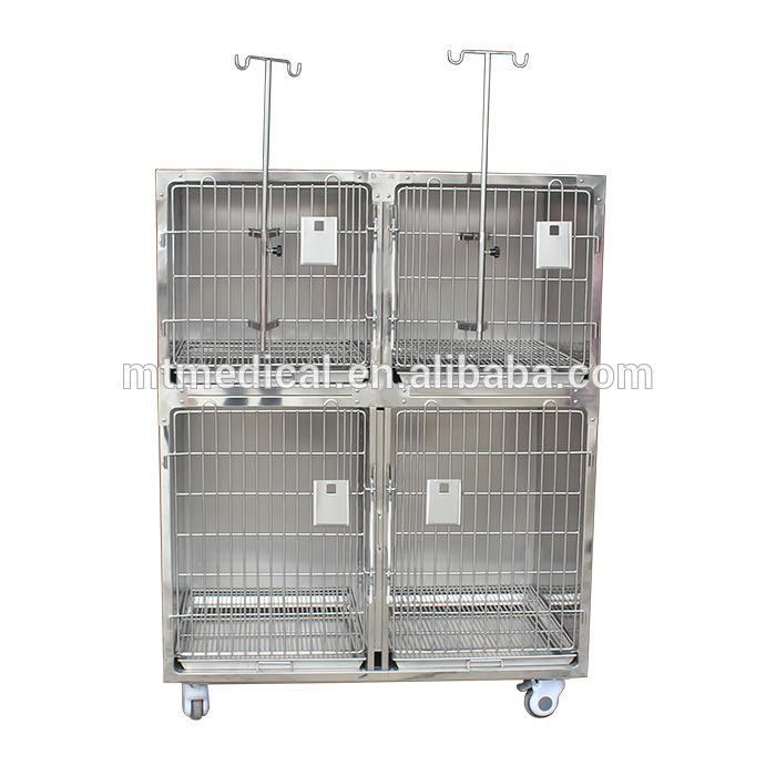 Door Lock Unique Sliding Design Automatic Locking, Safety Metal Dog Carriers Pet Cage