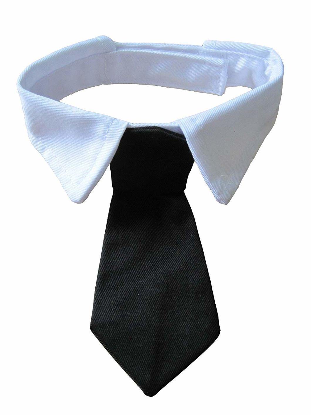 Dog&Cat Formal Neck Tie Tuxedo Bow Tie and Collar Black