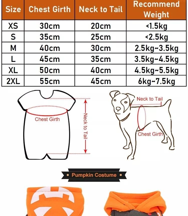 Luxury Xs Halloween Dog Pet Clothes Costume for Cats Sphynx 1 Piece Shirt/Pumpkin 3D Pet Clothes
