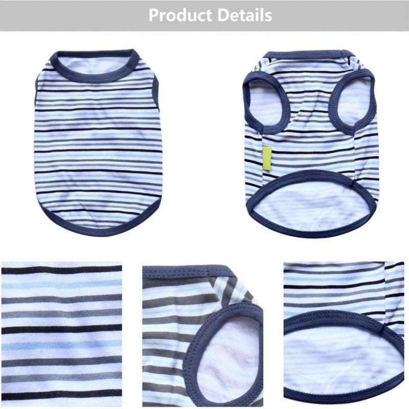 Soft Cotton Dog Shirt Striped Pet T-Shirt