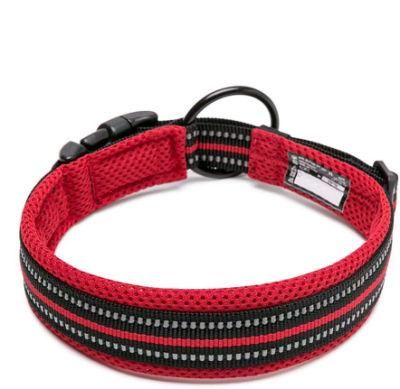 High Quality Dog Collar with Durable Stainless Steel Leash Attachment Ring