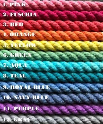 Ombre Dyeing Rope Dog Leash Braided Cotton Heavy Strong Durable Multi-Colored Dog Leash Rope