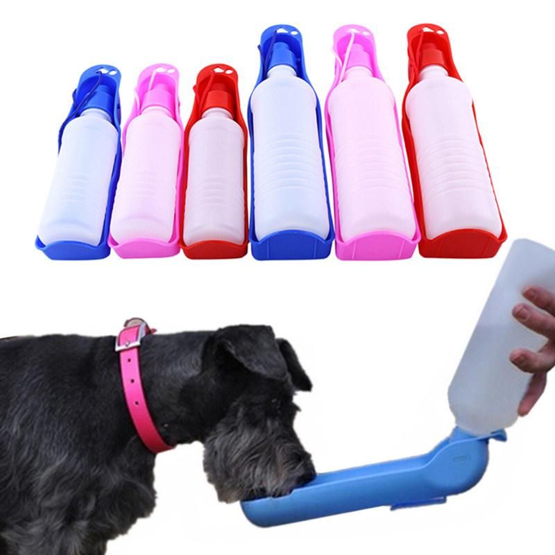 Plastic Portable Dog Water Bottle Pet Drinking Water Bottle Feeder