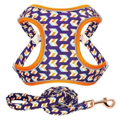 2022 Manufacturers Private Label Neoprene Custom Dog Harness Set Pet Collar and Leash Set Dog Vest Harness Dog Harness