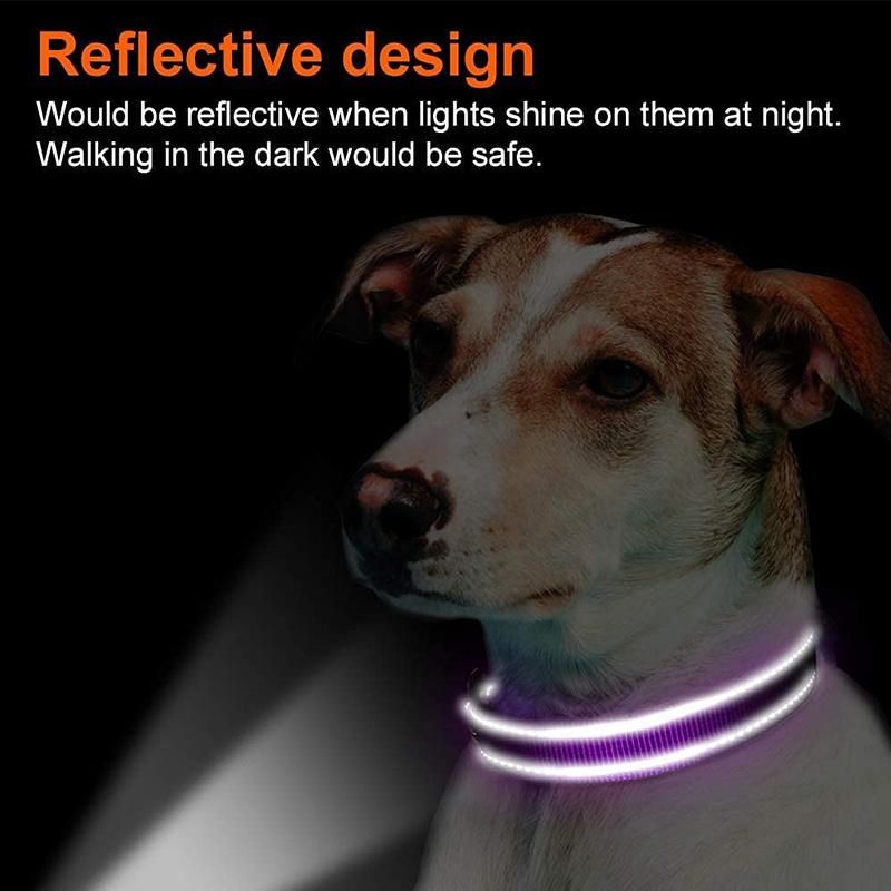 OEM Custom Luxury Personalized Logo Adjustable Reflective Pet Collar Blank Plain Nylon Dog Collar