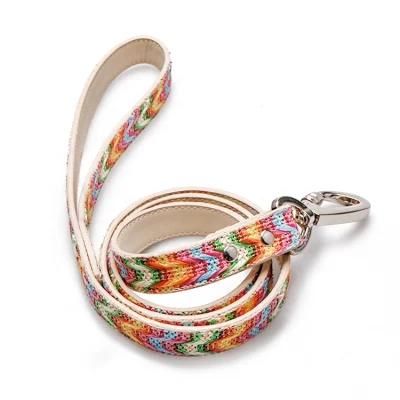 Manufacturer Pet Leashes Strong Large Extendable Custom Luxury Leather Dog Leash