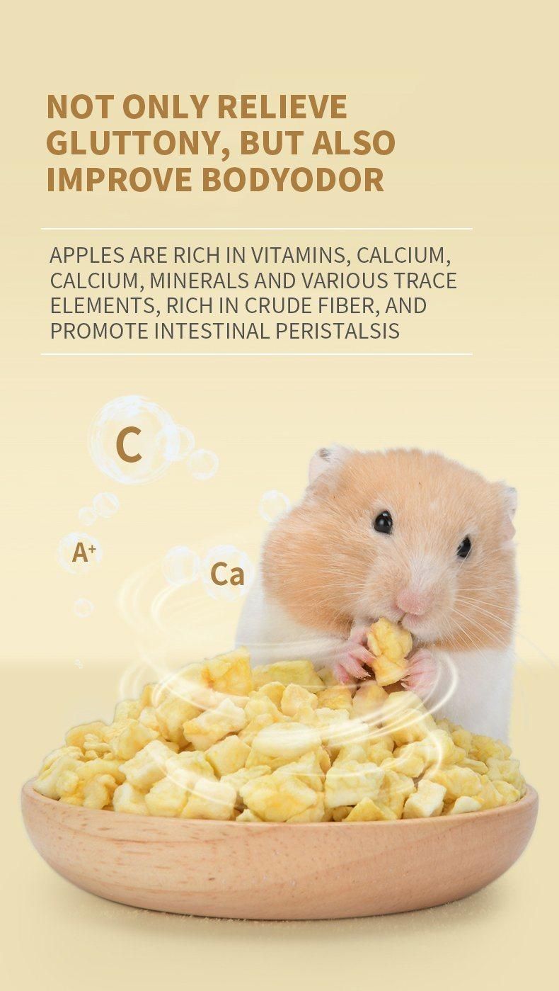 Yee Pet Food Freeze Dried Apple Hamster Nutrition Pet Snack
