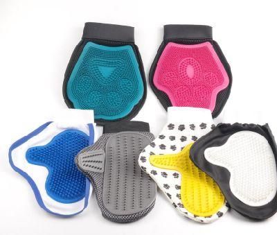Customized Various Colors TPR Brush Do Pet Grooming&Bath Glove