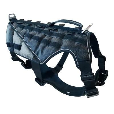 Tactical Adjustable Nylon No Pull Dog Harness Walking Training Vest for Service &amp; Training Large Dogs