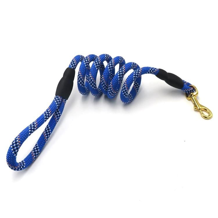 Hot Selling Large Dog Leads Pet Soft Reflective Nylon Braided Rope Dog Leash