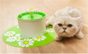 Cat and Dog Water Fountain Pet Waterer Dispenser Water Feeder Green