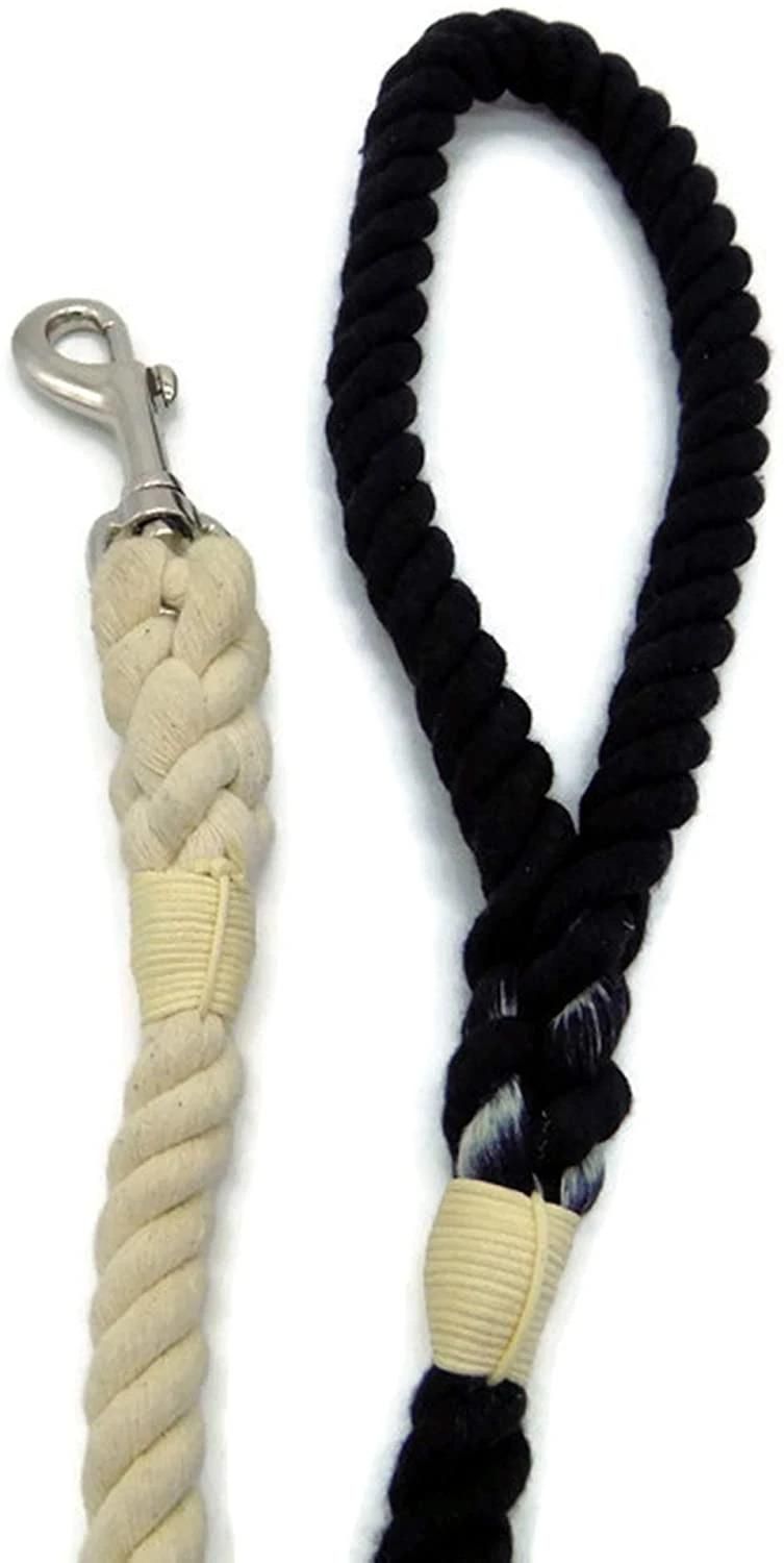 5FT Ombre Rope Dog Leash Braided Cotton Heavy Duty Strong Durable Multi-Colored