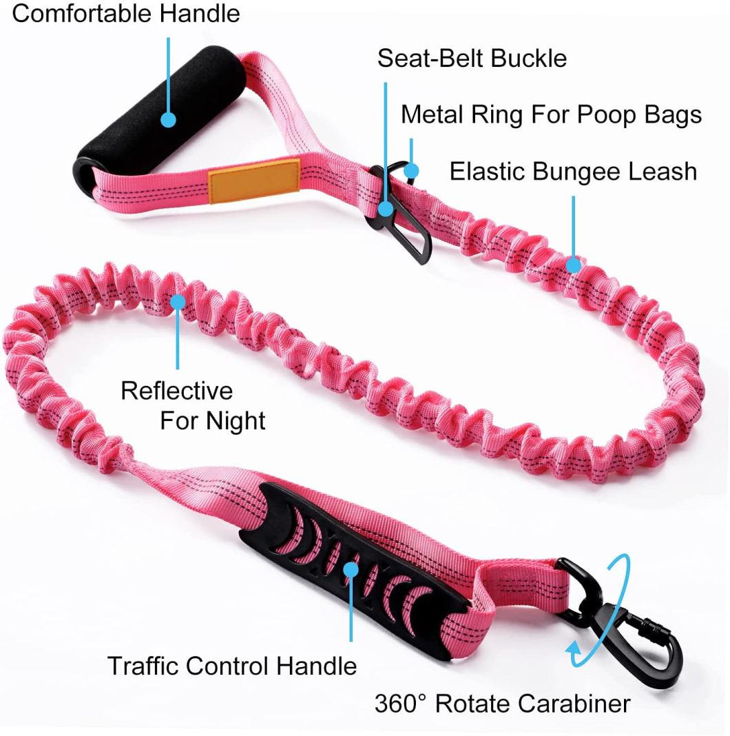 training Dog Leash with Comfortable Padded Handle and Traffic Handle Suitable for Training