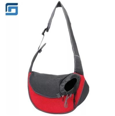 Wholesale Hot Selling Expandable Soft Sided Travel Pet Backpack Carrier with Solid Flame Red Color