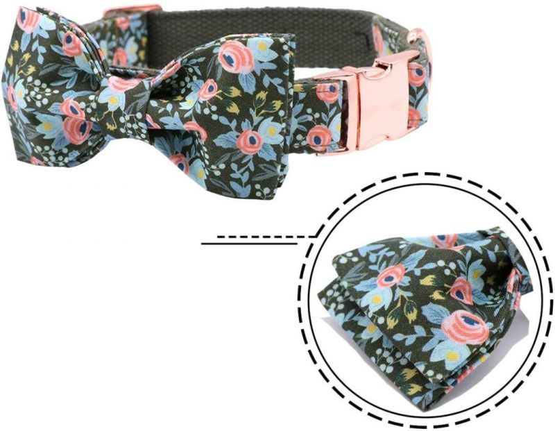 Bowtie Dog Collar Adjustable Collars with Bow Tie